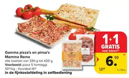 Carrefour Gamma pizza's en pinsa's Mamma Roma aanbieding