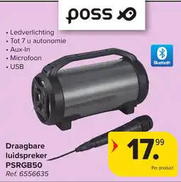 Carrefour Draagbare luidspreker PSRGB50 aanbieding
