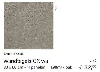 Multi bazar Wandtegels gx wall dark stone aanbieding