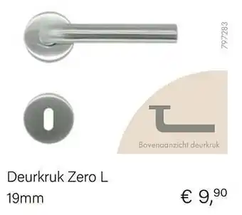 Multi bazar Deurkruk zero l 19mm aanbieding