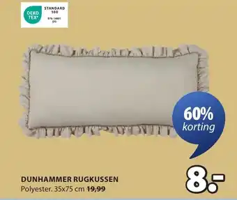 Jysk Dunhammer rugkussen aanbieding