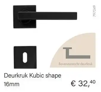Multi bazar Deurkruk kubic shape 16mm aanbieding