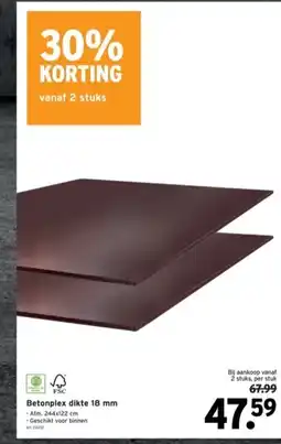 GAMMA Betonplex aanbieding