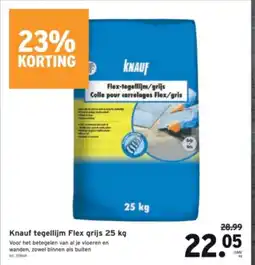 GAMMA Knauf tegellijm Flex grijs aanbieding