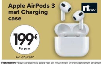 Carrefour Apple Airpods 3 met Charging case aanbieding