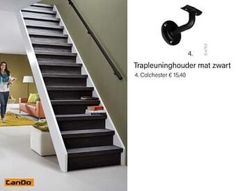 Multi bazar Trapleuninghouder mat zwart colchester aanbieding