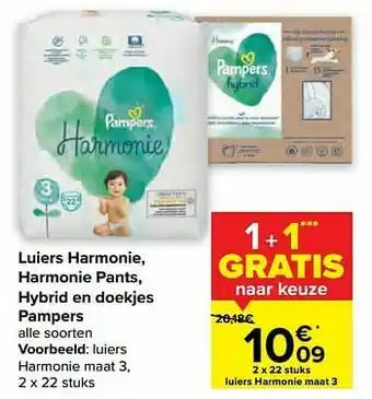 Carrefour Market Luiers harmonie maat 3 aanbieding