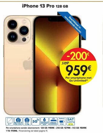 Carrefour iPhone 13 Pro 128 GB aanbieding