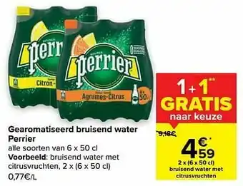 Carrefour Market Bruisend water met citrusvruchten aanbieding
