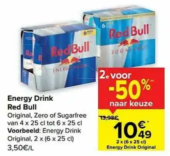 Carrefour Energy drink original aanbieding