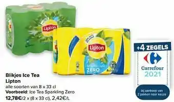Carrefour Market Ice tea sparkling zero aanbieding