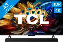 Coolblue TCL QLED 43C61B (2024) + soundbar aanbieding