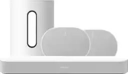 Coolblue Sonos Beam Gen2 Wit + Era 300 + Sub Mini Wit aanbieding