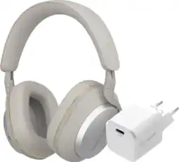 Coolblue Bowers & Wilkins Px7 S2e Grijs + BlueBuilt Power Delivery Oplader met Usb C Poort 20W Wit aanbieding