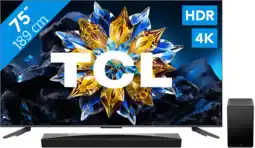 Coolblue TCL QLED 75C61B Pro (2024) + soundbar aanbieding