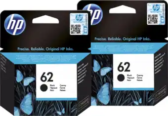 Coolblue HP 62 Cartridges Zwart Duo Pack aanbieding