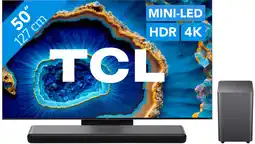 Coolblue TCL QLED 50C803 (2023) + TCL S55H 2.1 Soundbar aanbieding