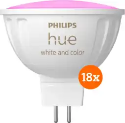Coolblue Philips Hue spot White and Color MR16 18-pack aanbieding