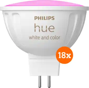 Coolblue Philips Hue spot White and Color MR16 18-pack aanbieding