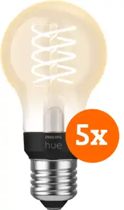 Coolblue Philips Hue Filamentlamp White Standaard E27 - 2023 - 5-pack aanbieding