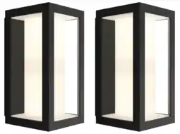 Coolblue Philips Hue Impress muurlamp White and Color zwart smal duo pack aanbieding