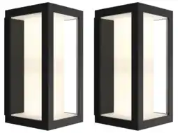 Coolblue Philips Hue Impress muurlamp White and Color zwart smal duo pack aanbieding