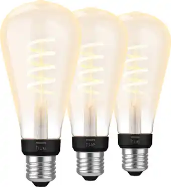 Coolblue Philips Hue Filament White Ambiance Edison XL 3-pack aanbieding