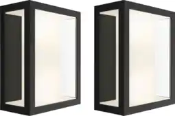Coolblue Philips Hue Impress muurlamp White and Color zwart breed duo pack aanbieding