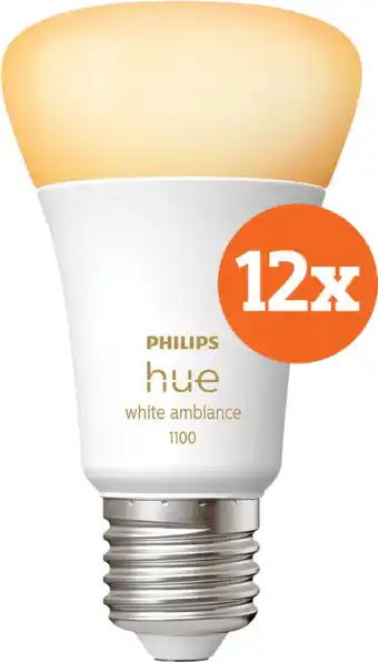Coolblue Philips Hue White Ambiance E27 1100lm 12-pack aanbieding