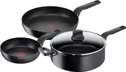 Coolblue Tefal Hard Titanium Pro Koekenpannenset 24 + 28 cm + Hapjespan 28 cm aanbieding