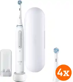 Coolblue Oral-B iO 4N White + iO Ultimate Clean opzetborstels (4 stuks) aanbieding