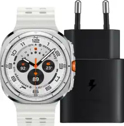 Coolblue Samsung Galaxy Watch Ultra 4G Wit 47mm + Oplader 25W aanbieding