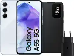 Coolblue Samsung Galaxy A55 128GB Lichtblauw 5G + Accessoirepakket aanbieding