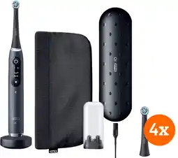 Coolblue Oral-B iO 9n Onyx Zwart + iO Ultimate Clean opzetborstels (4 stuks) aanbieding