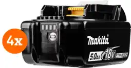Coolblue Makita BL1850B LXT 18V 5,0 Ah accu 4-pack aanbieding