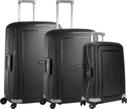 Coolblue Samsonite S'Cure Spinner 75+69+55 cm Black Kofferset aanbieding