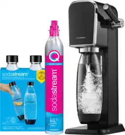 Coolblue SodaStream ART Zwart + 2 flessen aanbieding