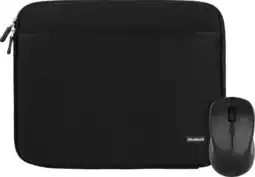 Coolblue BlueBuilt Laptophoes breedte 30 cm 12-13 inch Zwart + Nexum Draadloze muis aanbieding