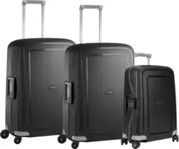 Coolblue Samsonite S'cure Spinner 69+69+55cm Black kofferset aanbieding