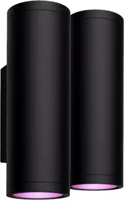 Coolblue Philips Hue Appear Applique Murale White and Color Noir Lot de 2 aanbieding