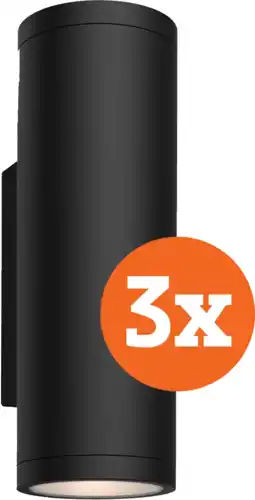 Coolblue Philips Hue Appear Applique Murale White and Color Noir Lot de 3 aanbieding