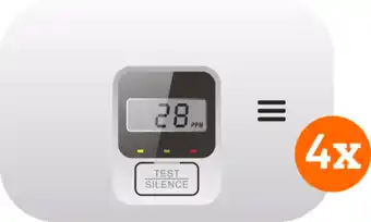 Coolblue ELRO Blue Line Détecteur de Monoxyde de Carbone (10 ans) Lot de 4 aanbieding