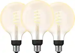 Coolblue Philips Hue Filament White Ambiance Globe XL Lot de 3 aanbieding