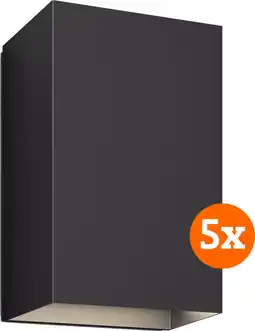 Coolblue Philips Hue Resonate Applique Murale White and Color Noir Lot de 5 aanbieding