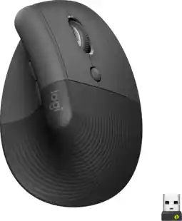 Coolblue Logitech Lift Souris ergonomique verticale Gauche Noir aanbieding
