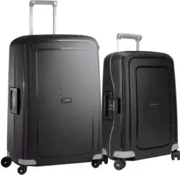 Coolblue Samsonite S'Cure Valise à 4 Roulettes 75 + 55 cm Noir Set de Valises aanbieding