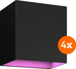 Coolblue Philips Hue Resonate Downward White and Color - Noir Lot de 4 aanbieding