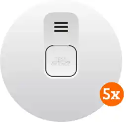 Coolblue ELRO Blue Line CBFS58R Détecteur de Fumée Interconnectable Lot de 5 (10 ans) aanbieding
