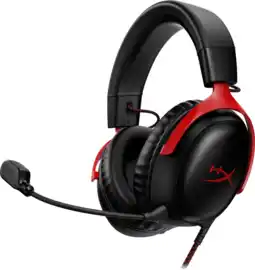 Coolblue HyperX Cloud III Casque Gamer Filaire - Noir/Rouge (PC, PS5, Xbox Series X/S) aanbieding