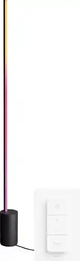 Coolblue Philips Hue Gradient Signe White and Color Lampadaire Noir + Variateur aanbieding